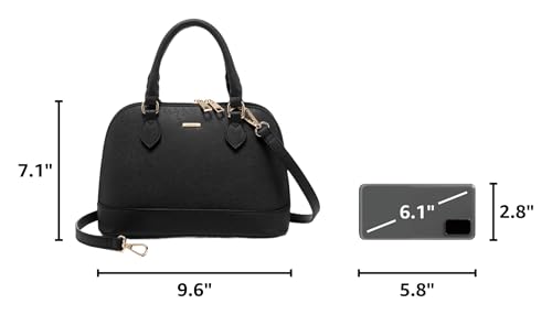 Image of LOVEVOOK Purse for Women Crossbody Bags Classic Double Zip Top Handle Dome Satchel Bag