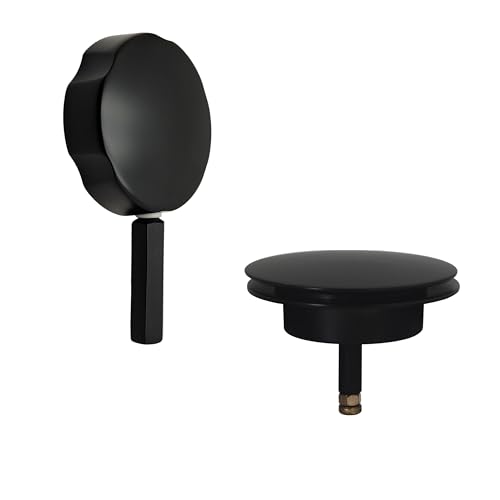 Trop-plein rotatif Westbrass noir pour une baignoire moderne et relaxante