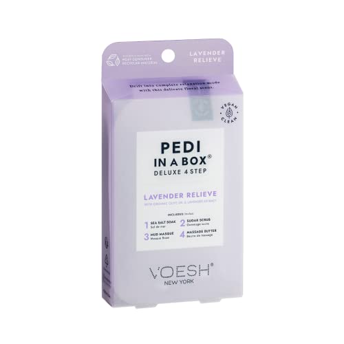 Soin des pieds Pedi In A Box - Lavande Apaisante - Voesh New York - Sélection Perron Rigot - Rituel SPA Professionnel à domicile - Des pieds tout doux - Vegan