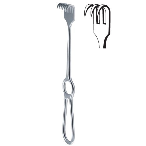 Volkmann Retractor, Sharp, 3 Prong, 10mmx13mm, 22cm/8.75