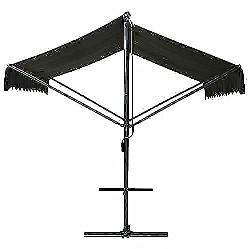 Free Standing Retractable Awning 10'X10' Patio Awning Outdoor Sun Shade Shelter For Patio Deck Yard With Uv Protection And Easy Crank Opening #TOP2