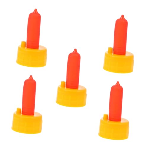 BCOATH 5pcs Goat Pacifier Sizer for Flanges Mama Lactation Breastfeeding Essentials Covers Breastfeeding Balm Lamb Feeder Goat Milking Supplies Milk Collector Ladybug Nipples Plastic Red