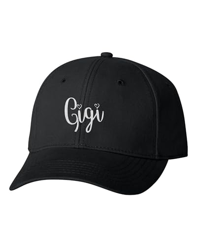 One Size Black Baseball Gigi Gift Idea Grandma Aunt Embroidered Dad Hat Structured Cap