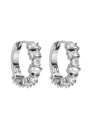 Purelei® Boucles d'oreilles créoles chics - En acier inoxydable plaqué or 18 carats / plaqué or...