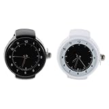 Montre à doigt : avec un bracelet élastique, cette montre à bague fantaisie unisexe s'adapte confortablement à différentes tailles de doigts, garantissant un port toute la journée pour les femmes, les hommes ou les adolescents sans inconfort, montre à bracelet élastique pour femme, montre à bague à cadran rond