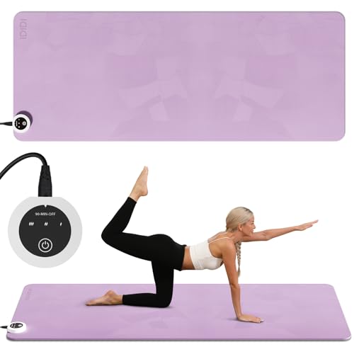 Heating yoga mat warm yoga pad more comfortable fitness mat in winter yoga and meditation bio-mat (Purple)