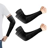 Armstulpen,Armlinge Radsport Herren,Ärmelhalter Damen,Arm Sleeve,Schwarz 2 Paar Sleeves,Volleyball Armschoner,Tattoo Abdeckung,Unterarmschutz,Uv Armband,Armlinge Damen Radsport,Arm Sleeves Volleyball