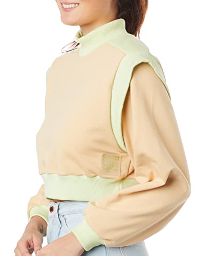 Blusão Moletom, Colcci, Feminino, Bege/ Verde, P