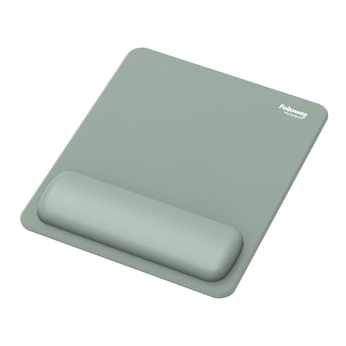 Fellowes Breyta Tapis de Souris Repose-Poignet – Sauge, Coussin en Silicone avec Technologie Hex Cushion, Soutien Ergonomique et Base antidérapante. Parfait pour Bureau, Maison ou Gaming