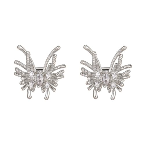 Clip d'oreille papillon zircon et décorations d'écouteurs sans fil tendance