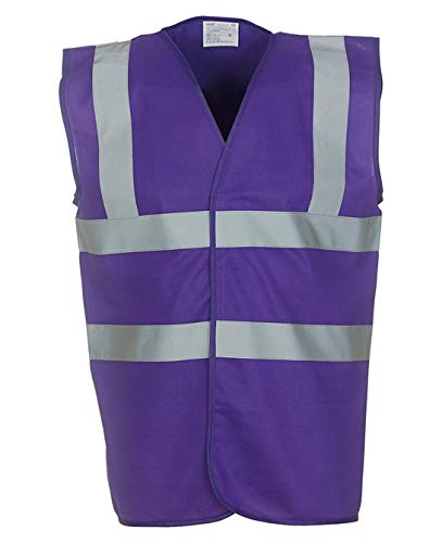 Expert Workwear Hi Vis Multi-Colour Safety Vest High Visibility Reflective Viz Waistcoats 2 Band & Brace - 24 Colours | Small to 5XL