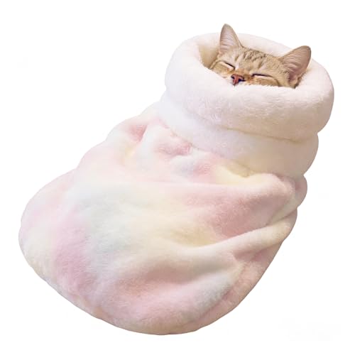 AXVRAV Schlafsack für Katzen, Katzenschlafsack Flauschig, Plüsch-Haustier-Kuschel-Tasche-Decke-Matte, Haustierschlafsack für Katzen und kleine Hunde usw, Katzenhöhle Tragbar & Waschbar AXVRAV Schlafsack für Katzen, Katzenschlafsack Flauschig, Plüsch-Haustier-Kuschel-Tasche-Decke-Matte, Haustierschlafsack für Katzen und kleine Hunde usw, Katzenhöhle Tragbar & Waschbar