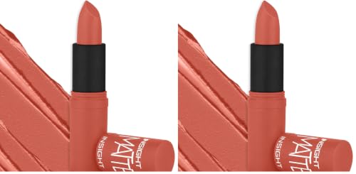 Image of INSIGHT Matte Lipstick | Ultra Creamy | Highly Pigmented Formula | Intense Color Payoff | Fade-Proof Lipstick | NUDE COFFEE-4.2g (Pack of 2)
