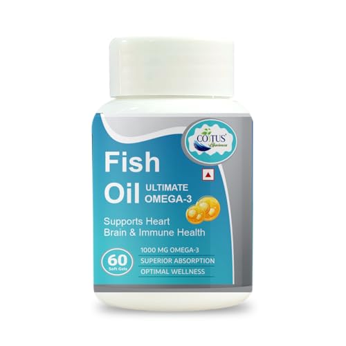 Image of Fish Oil Capsules1000mg Omega 3 fatty acids 180mg EPA 120mg DHA Supplement For Men And Women, Supports Heart Brain, Immune Health, 60 Soft Gels Capsule