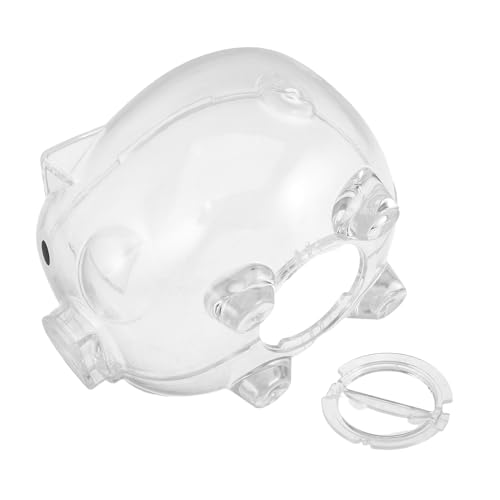 FUNOMOCYA 2 pezzi Salvadanaio a Forma di Maiale Trasparente Contenitore Monete Creativo per Scatola Risparmio Soldi con Ampio Interno Promuove Abilità Finanziarie e Responsabilità