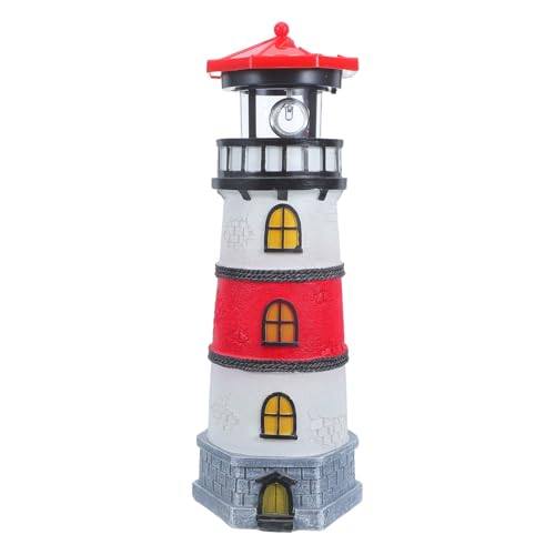 Statue de phare solaire pour jardin Yardenfun éclairage extérieur étanche pour pelouse