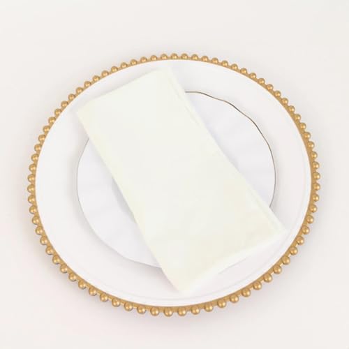 Paquete de 5 Servilletas de Tela Cotton Blend Ivory 20x20 miniatura 3
