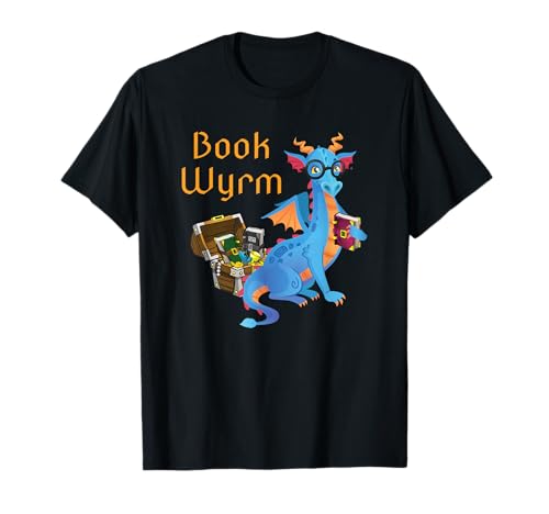 Libro Wyrm Reading Dragon Fantasy Book Lover Bookworm Camiseta