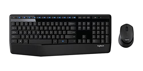 Logitech Mk345 Wireless Keyboard and Mouse Combo (Black) (Renewed)