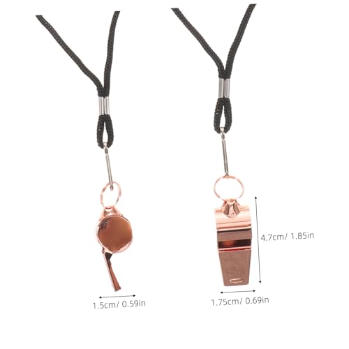 Silbatos para árbitro con cuerda de nylon acero inoxidable 6 pzas miniatura 2