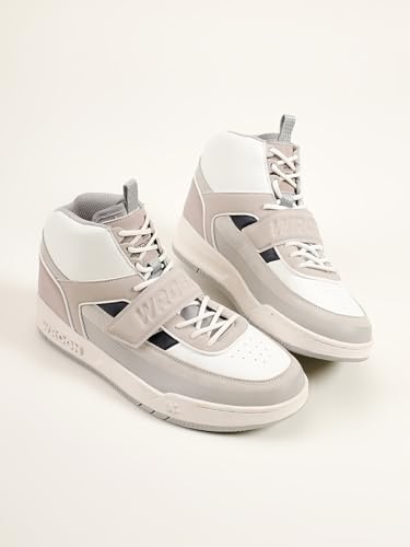 Image of WROGN Men's Microfibre High-top Lace-up Sneakers