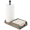 MyGift Vintage Weathered Gray Solid Wood and Black Metal Paper Towel Roll Holder and Napkin Dispenser Combination Storage Rack for Kitchen Counter or Dining Table MyGift Vintage Weathered Gray Solid Wood and Black Metal Paper Towel Roll Holder and Napkin Dispenser Combination Storage Rack for Kitchen Counter or Dining Table