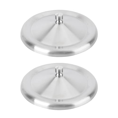 NIYANGLE 2 Tapas de Taza Redondas de Acero Inoxidable Conservación de Calor y Sellado Hermético para Camping y Fiestas, Resistentes y Fáciles de Limpiar