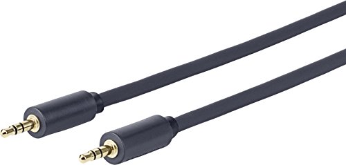 Cable de audio de 3.5mm Vivolink de 5 metros negro con conectores machos rectos