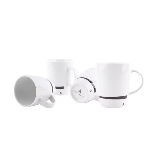 Set de 4 tazas calavera de 330ml en porcelana blanca Scalpers Home