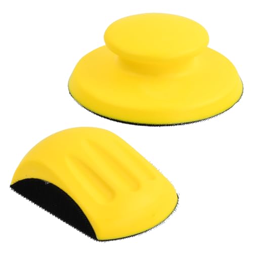 2 Stück Schleifklotz Klett, 5 Zoll Klett-Handschleifblock, 125mm Maus- und Hut-schleifblöcke, Schleifklotz für DIY Holzbearbeitung, Möbelrestaurierung, Automobilkarosserie
