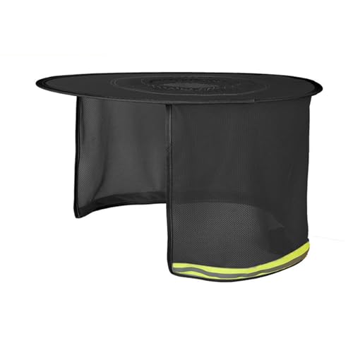Cubierta solar ajustable de alta visibilidad para casco, construcción ligera de poliéster, 4 colores, parasol ligero para construcción, Negro 25 sin cremallera, Talla única