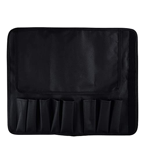 XYJ Sac à couteaux de chef (8 emplacements) - Peut contenir 8 couteaux - En toile noire - Sac de rangement portable pour couteaux de cuisine - Porte-couteaux portable (couteaux non inclus)