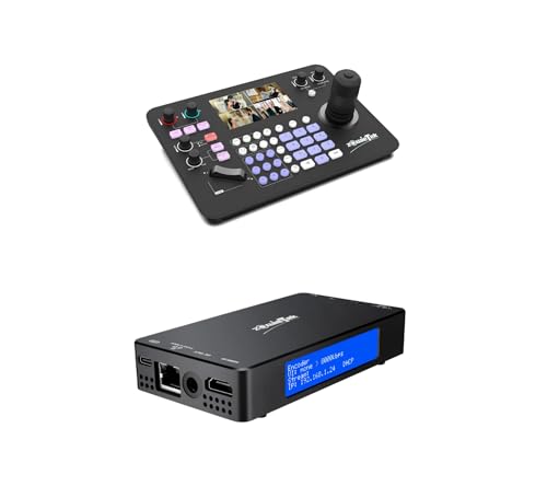 Image of Zowietek PTZ Controller ZowieKBD 7D Joystick with 5" LCD Quad-View + ZowieBox 4K HDMI Encoder/Decoder, Native NDI HX3, UVC to HDMI, SRT/RTMP/RTSP Live Streaming