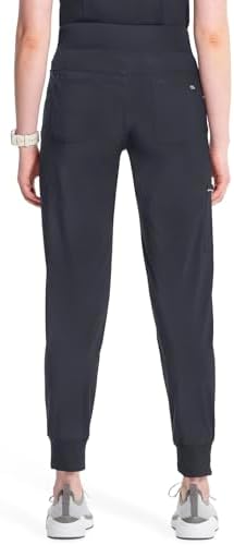 Infinity Women's Scrub Jogger Pants Mid Rise Bottoms with 5 Pockets, Moisture Wicking & 360° Stretch Fabric - CK110AT, L Tall, Pewter - 1