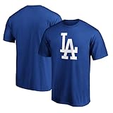 Outerstuff MLB Kids Youth 8-20 Outfield Primary Logo Performance T-Shirt (US, Numeric, Size: 10-12, Regular, Los Angeles - Blue)