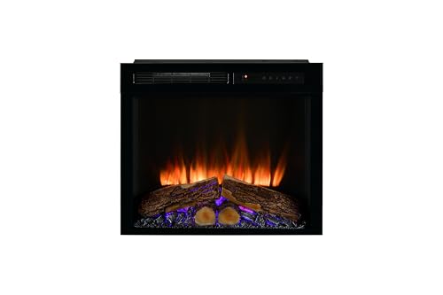 Dimplex Spark 23' Inserto de Chimenea Electrica – Chimenea Electrica Empotrable con Calefactor de 2 kW – Efecto de Llama Optiflame, Velocidad e Intensidad Regulables – Temporizador y Mando a Distancia