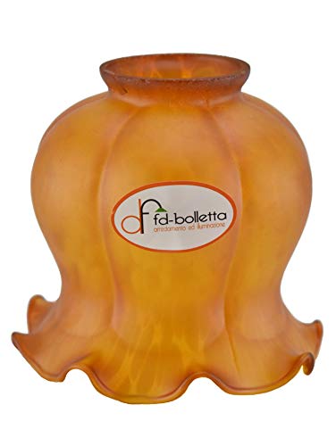 fd-bolletta arredamento e illuminazione Paralume vetro, vetro di ricambio, vetro ricambio lampada, campana di vetro Vp4 Misure: H 10,5cm, Ø vetro 10,5cm, Ø esterno imboccatura 5,2cm