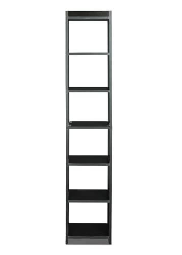 Image of SBF Furniture Tree Bookshelf Floor Standing Bookcase Free Standing Multipurpose Storage Rack for Books Magazines Organizer Showcase DIY (GHODO - Black, GHODO)