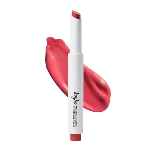 KEYBO Melting Change Plumping Lip Balm – Hydrating Glossy Tinted Lip Plumper, Non-Sticky MLBB Balm for Smooth, Natural Volume – Moisturizing K-Beauty Lip Treatment (06. Bare Pure)