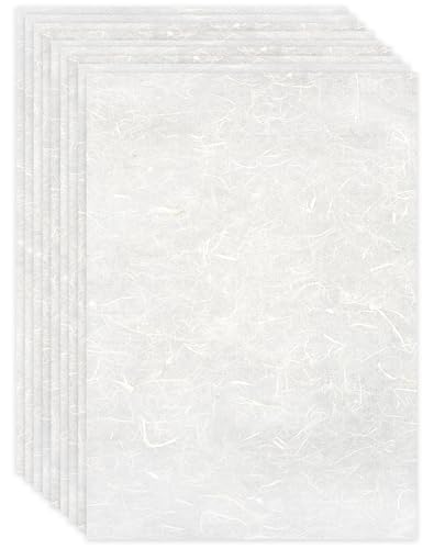 Anvin Papel De Morera Natural A4, 50 Hojas De Fibras Vegetales Visibles, Papel De Arroz Imprimible, Hojas De Papel De Seda Para Escribir, Pintar, Hacer Tarjetas, Manualidades De Bricolaje 21 X 29,7