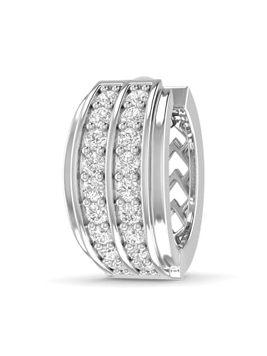 Image of ORIONZ Hoop Earrings for Men & Boys (1 Piece) - 925 Sterling Silver - Gift for Birthday Anniversary - 18k Gold Plated Jewellery - Men Fashion
