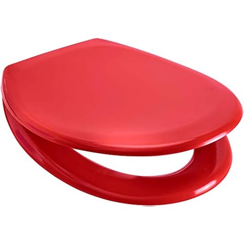 Euroshowers Rainbow Soft Close Toilet Seat (red) Cover