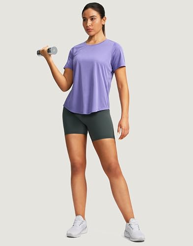 Image of Women's Short Sleeve Workout Shirts UPF 50+ Sun Protection T-Shirts Quick Dry Breathable Gym Running Hiking Tops for Women