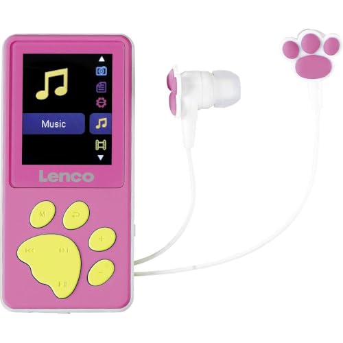 Reproductor MP4 Lenco Xemio-560 rosa con pantalla LCD de 8 GB para música