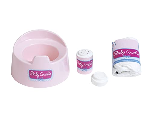 Theo Klein 1689 Baby Coralie Nachttopf-Set | Inkl. Nachttopf, Windel und...