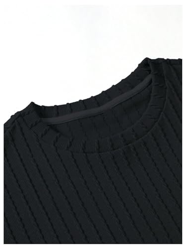 COZYEASE Men's 2 Piece Outfits Short Sleeve Crewneck Summer T Shirt and Drawstring Casual Track Shorts Set2