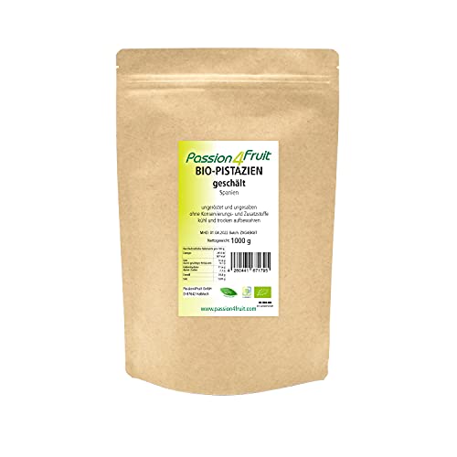 Passion4Fruit – Bio Pistazien geschält, ungeröstet und ungesalzen (1000)