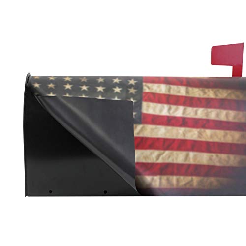 senya Magnetic Mailbox Cover Bald Eagle with American Flag Standard Sized