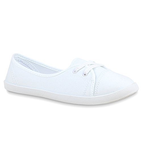 stiefelparadies Damen Sportliche Ballerinas Schnürer Ballerina Camouflage...