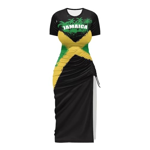 Image of Short Sleeve Dress for Women,Sexy Bodycon Dress,Plus Size Slit Dress,String Design s-4xl